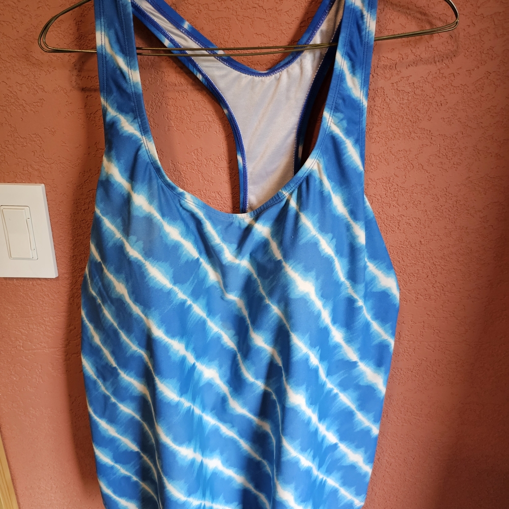Ocean Dreams Blue and White Tank Top
